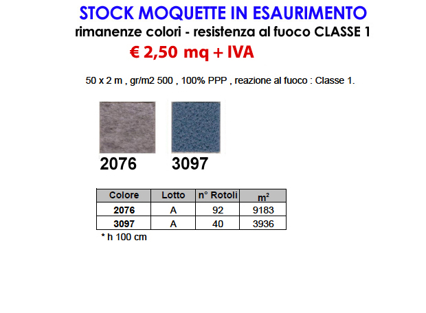 moquette stock